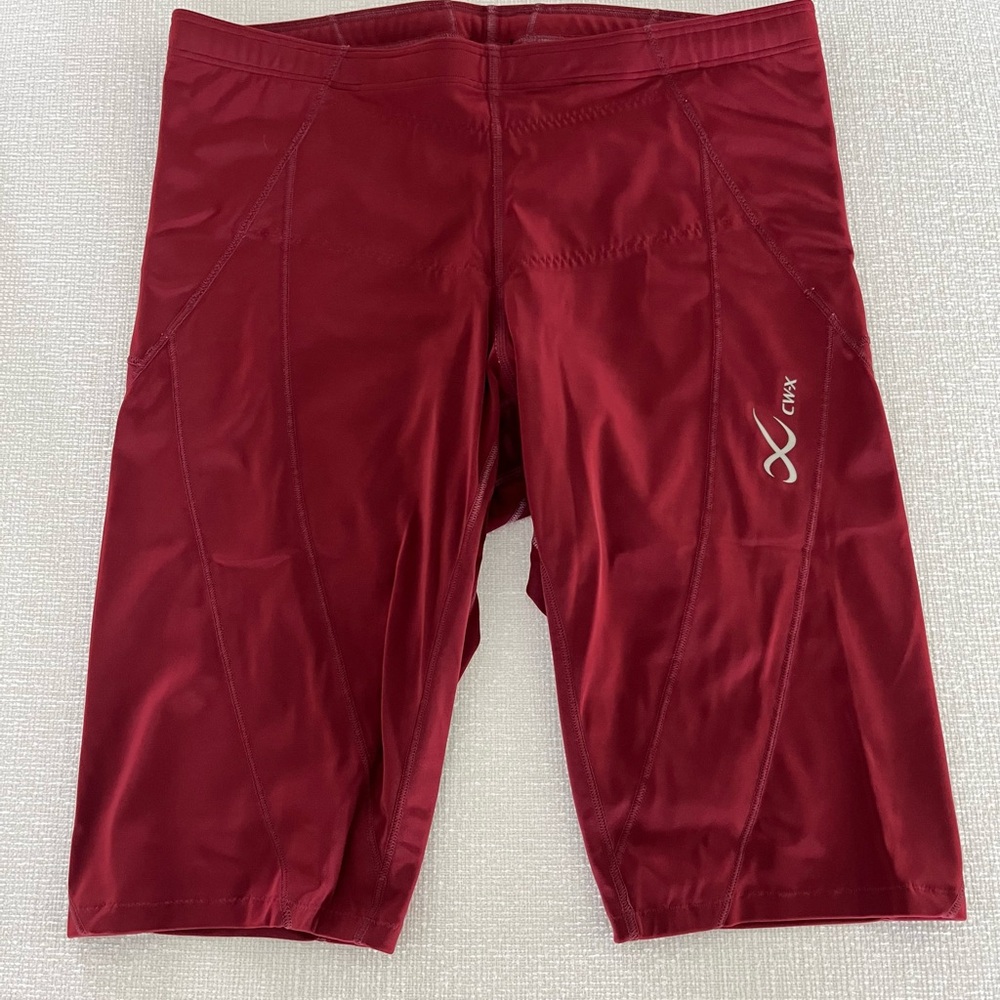 CW-X Men's Burgundy Stabilyx Ventilator Compression Short